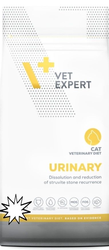 VET EXPERT URINARY CAT - sucha karma weterynaryjna dla kotów 1 kg