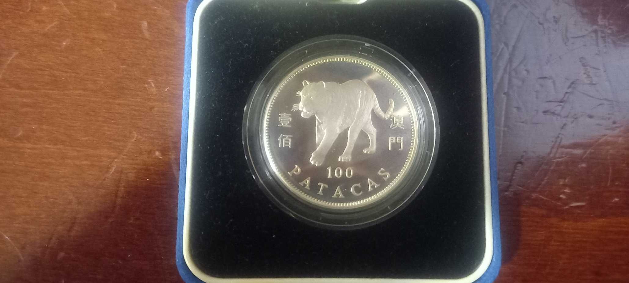 Moedas Macau Prata