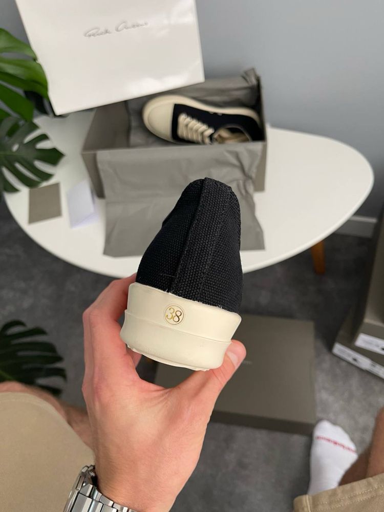 Rick Owens DRKSHDW Ramones Low Black Milk PREMIUM