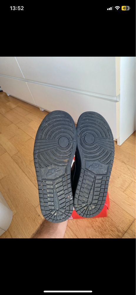 air jordan 1 low black 42.5