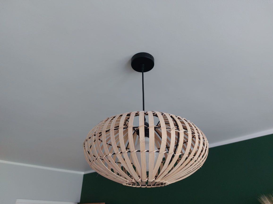 Lampa wisząca bambusowa, drewno