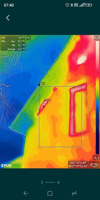 Badania termowizyjne budynków, mostki termiczne.