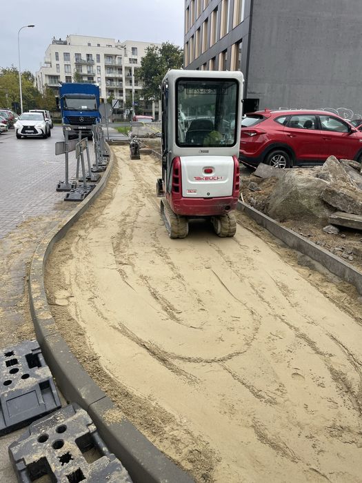 Minikoparka wynajem, usługi minikoparką, fundamenty przyłącza sieci