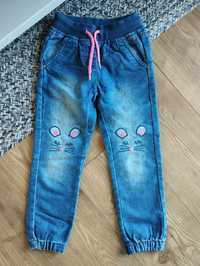 116cm spodnie jeansowe haremki, spodnie H&M