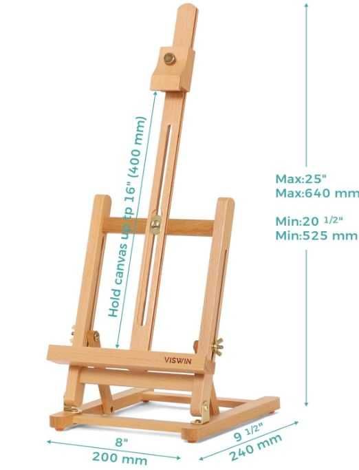 Stołowa, drewniana sztaluga malarska VISWIN 64cm