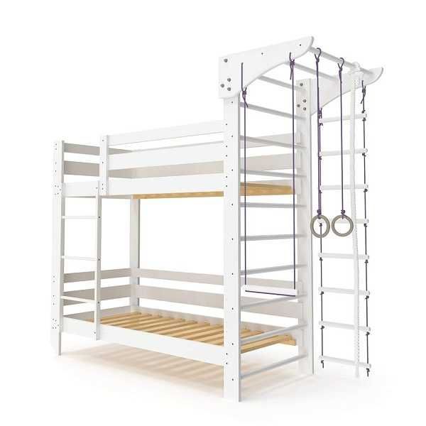 Дитяче двоярусне ліжко (Babyson 10) 80×190 см дерево