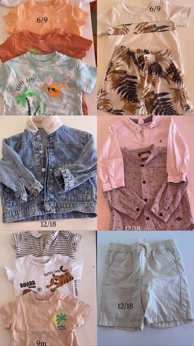 Roupas de menino de 6/12 mêses