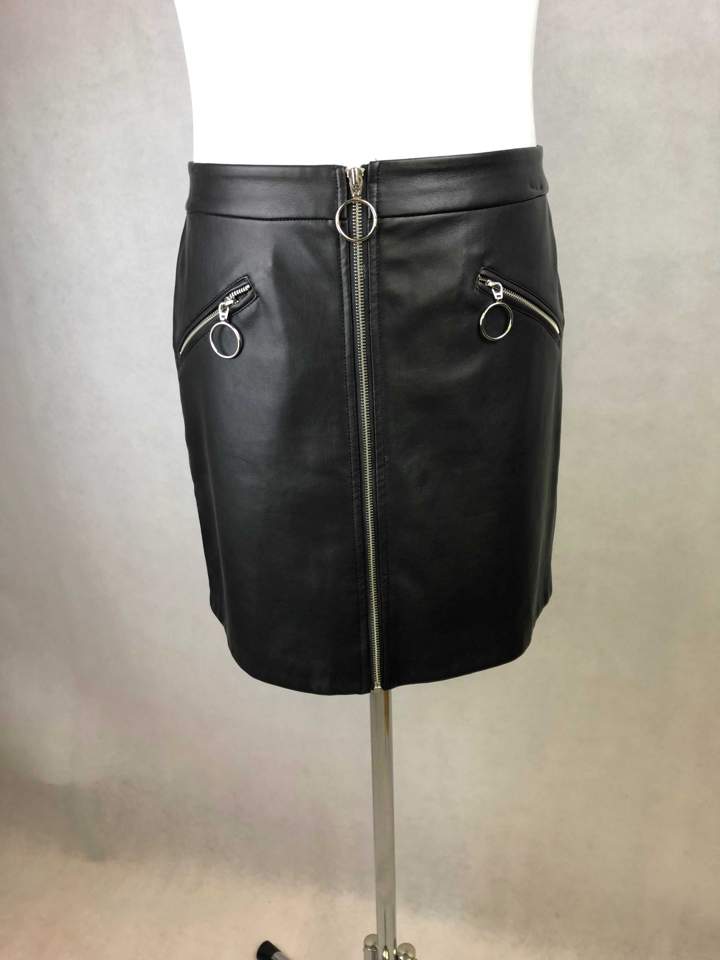 NOWA spódnica mini skóra ekologiczna MANGO L 40 / 42