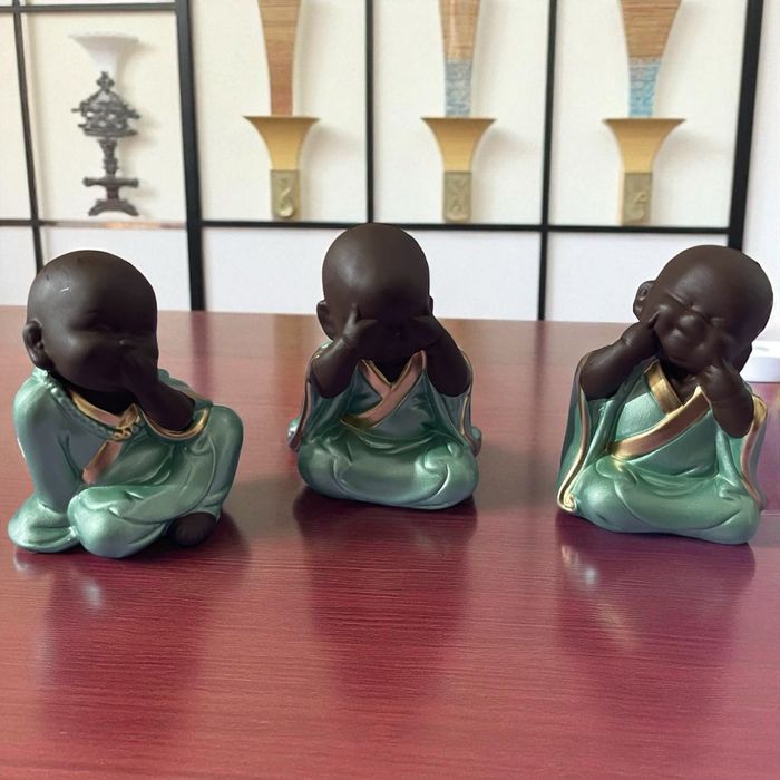 Trio de budas - 10 cm de altura