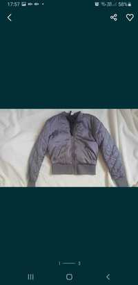 H&M pikowana kurtka damska z połyskiem bomberka