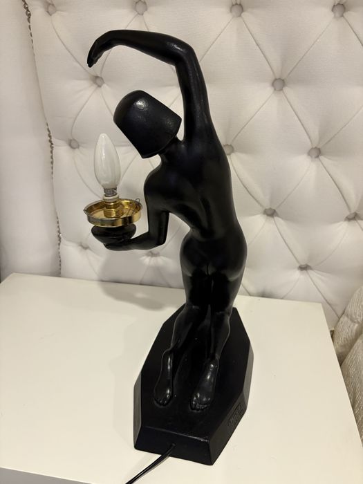 Candeeiro Art deco de ONICES  E.T.H usado e sem abajur/globo