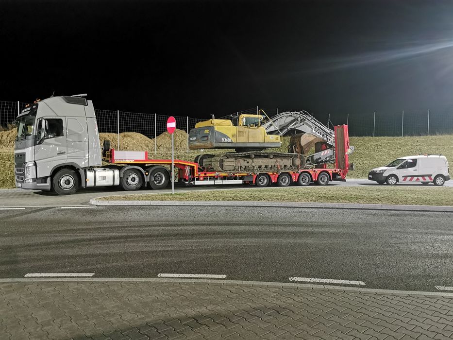 Transport maszyn budowlanych rolniczych niskopodwoziowy PL Cała Europa