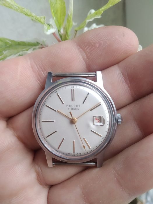 НОВЫЕ!!! Часы Полет 17камней в хромированном корпусе СССР