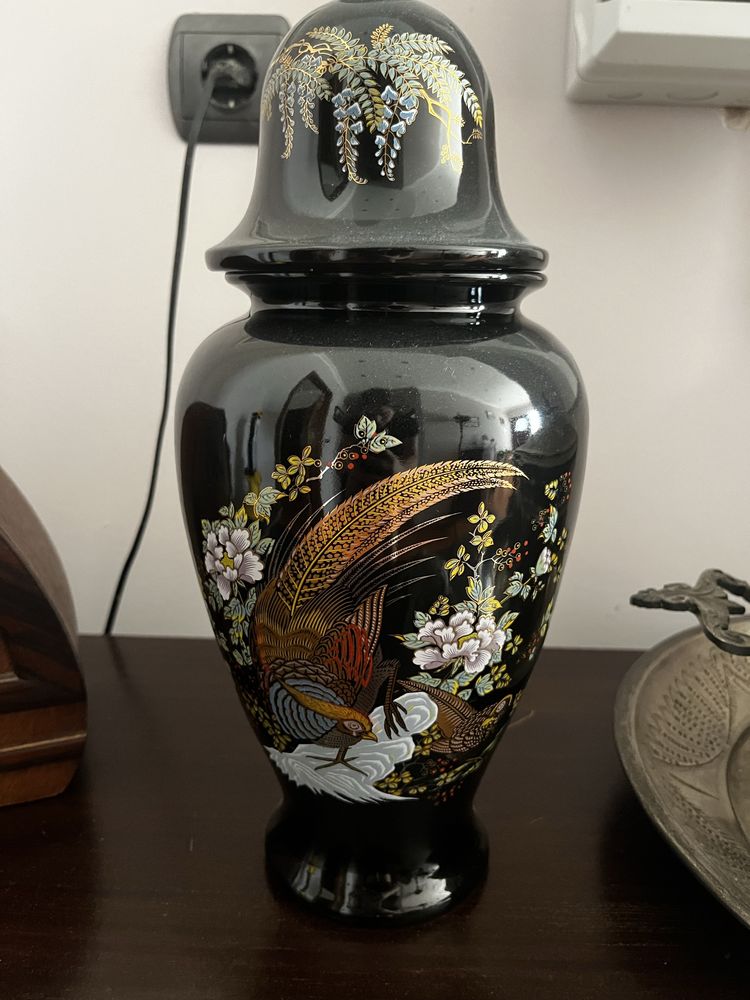 Vaso Decorativo Preto - Estilo Oriental