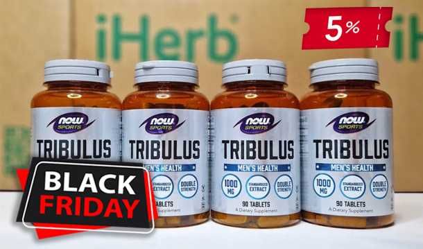 Трибулус NOW Foods Tribulus, якірці, для тестостерону, 1000 мг 90 шт