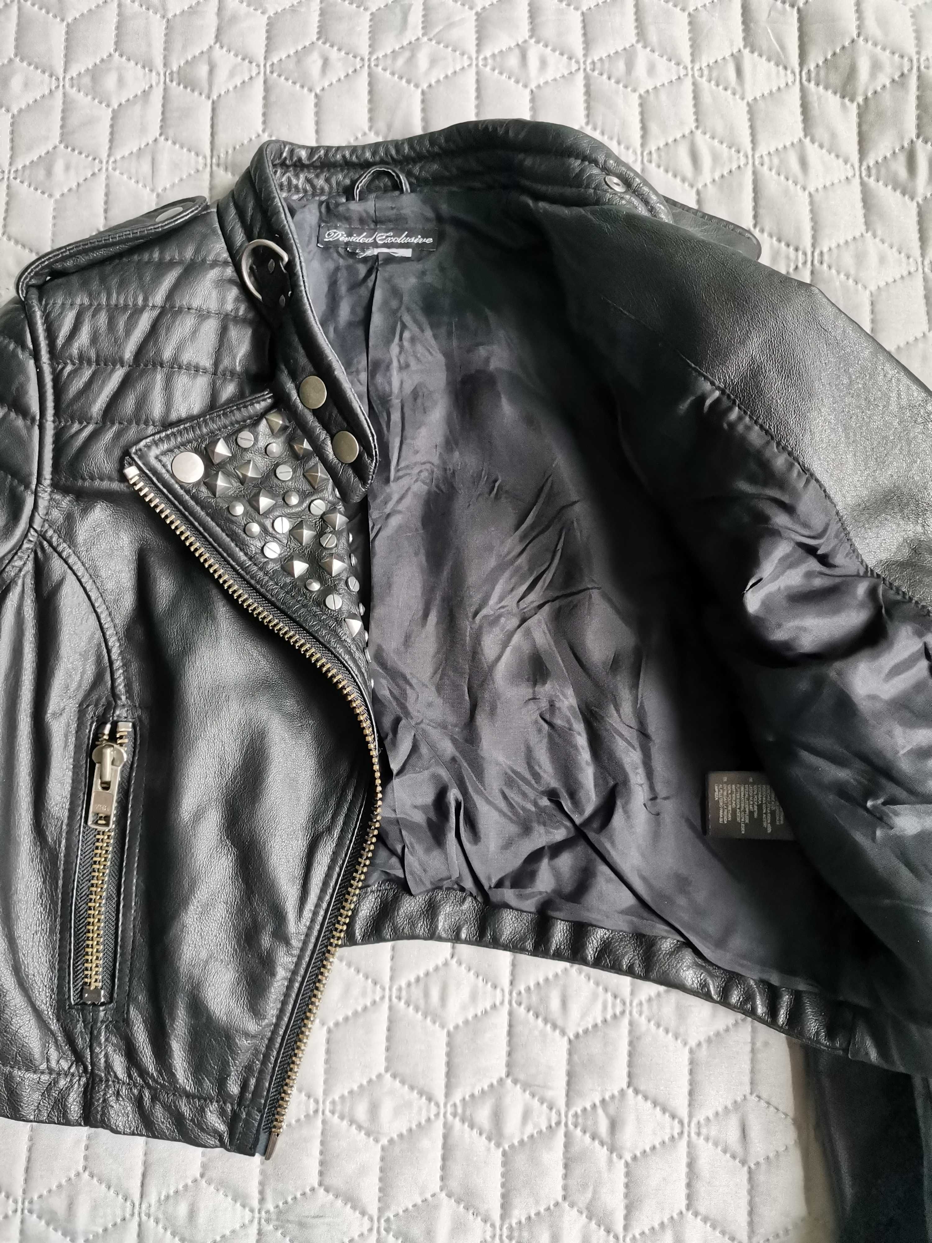 H&M Divided Exclusive ramoneska skóra naturalna roz. XS ?