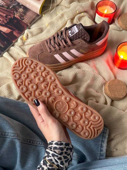 Кросівки Adidas Gazelle Bold Platform Brown/Peach premium