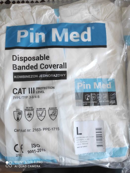 Kombinezon ochronny biologicznej ochrony L