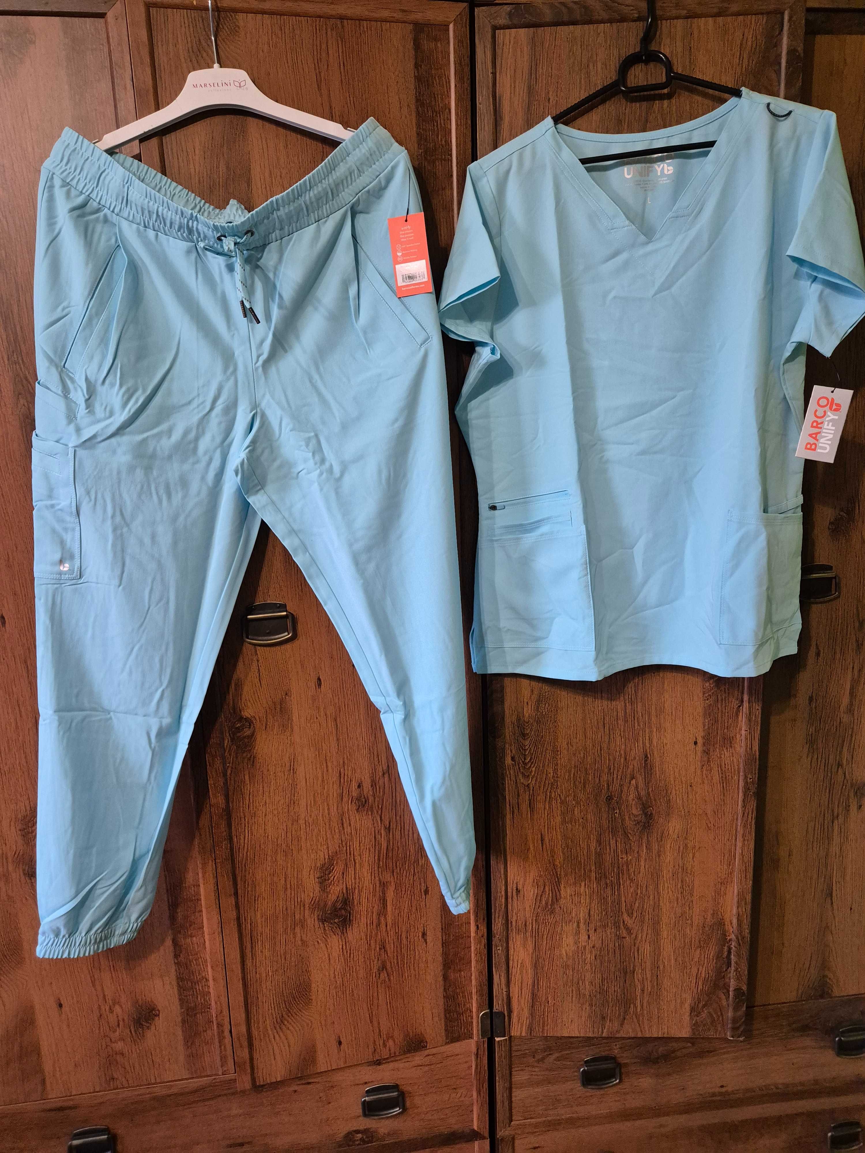 Unikat kolor uniform Barco USA L nasz XL joggery porządny pielęgniarka