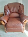 Sofa/poltrona em pele natural . Excelente estado