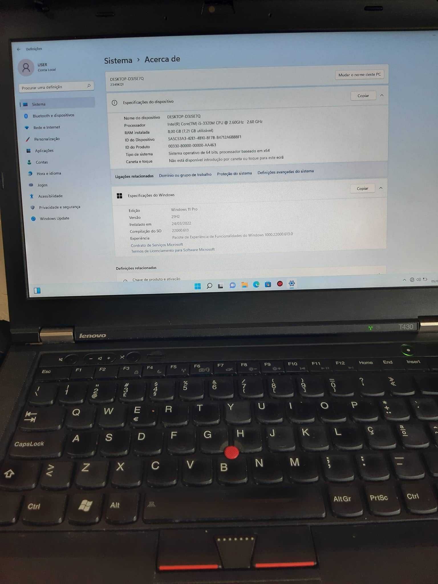 Lenovo T430 i5 2,6Ghz 8Gb RAM e SSD