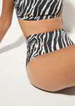 B.P.C figi bikini czarne wzór zebry 50.