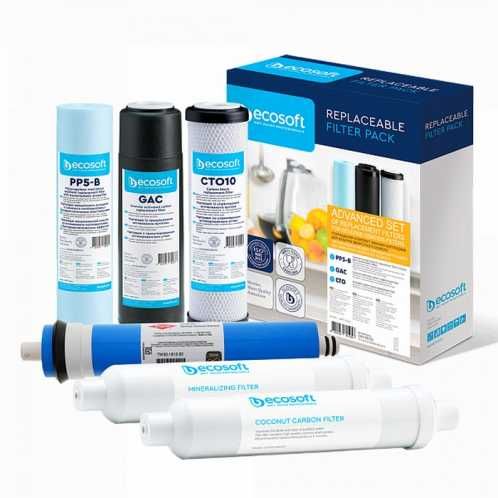 Комплект картриджей Absolute Ecosoft 6шт. для фильтра обратного осмоса