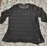 Bluzka 44 46 2xl 3xl czarna koronką damska