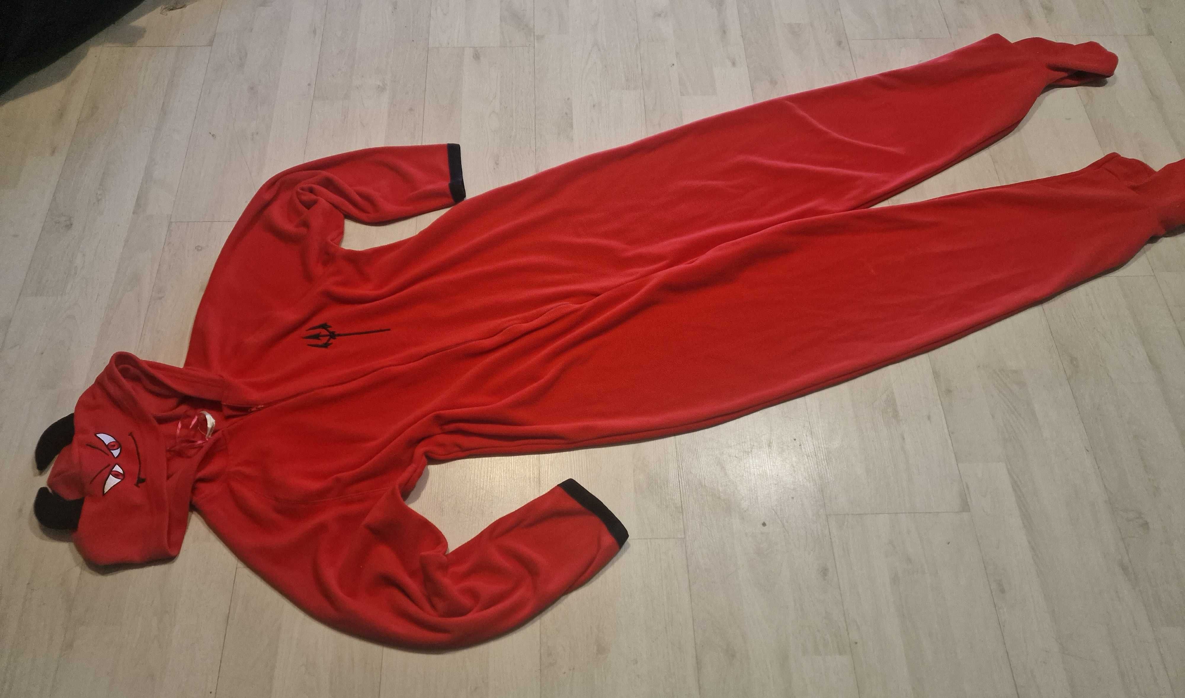 S M L strój diabła diabeł rogi ogon szkieletor halloween nr 1884