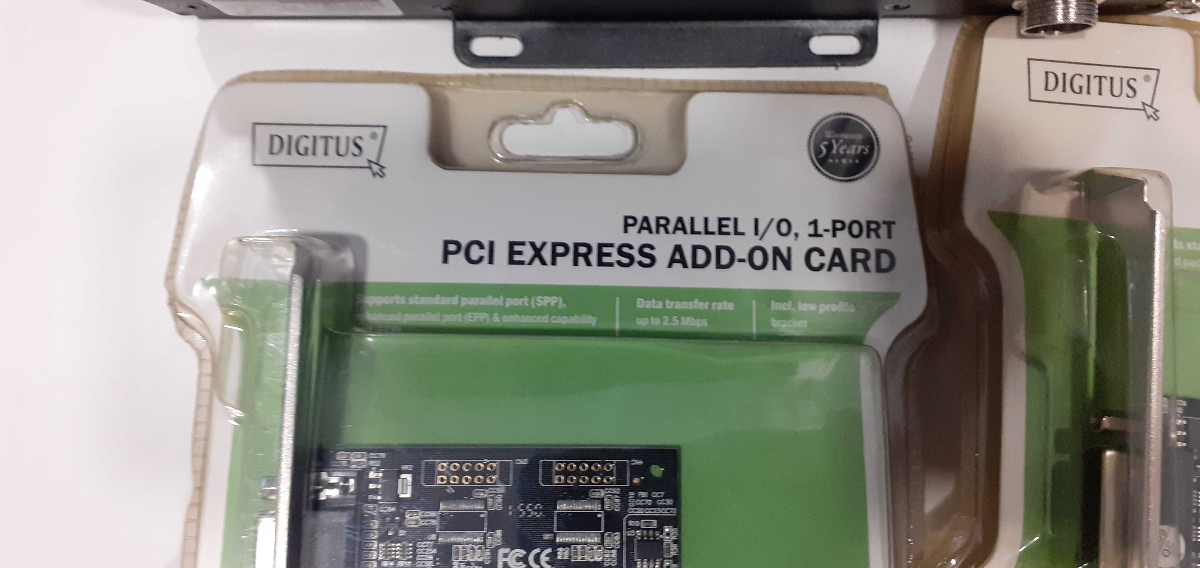 Placas PCI Express DIGITUS (0,1 & 0,2 Port) e Logilink (0,1 Port)