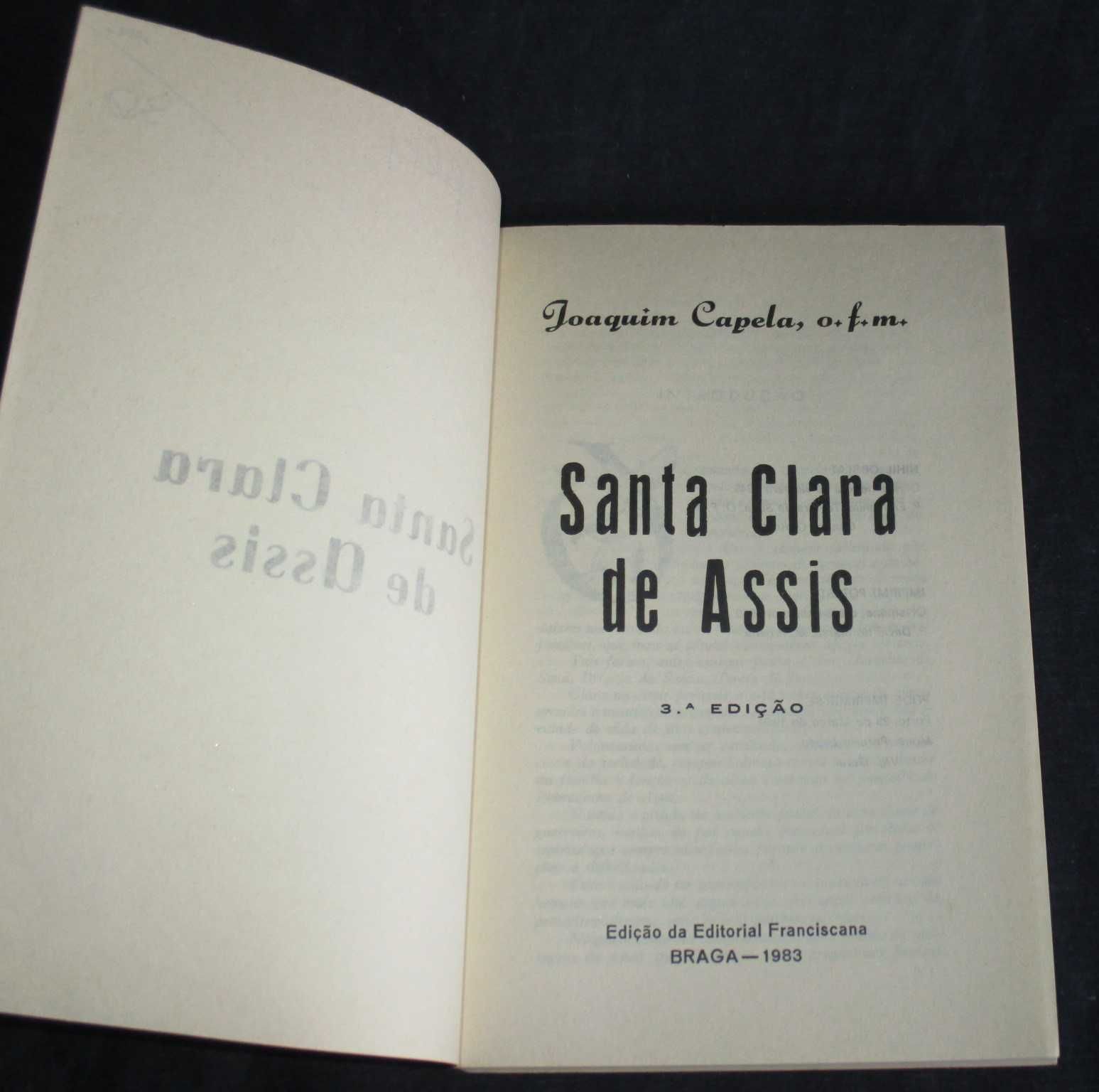 Livro Santa Clara de Assis Joaquim Capela