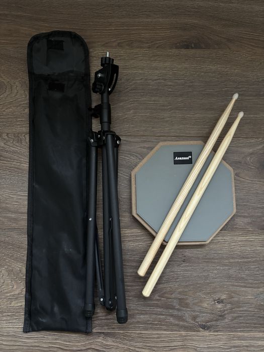 Пед барабанний зі стійкою, тренувальний пед для барабанщика