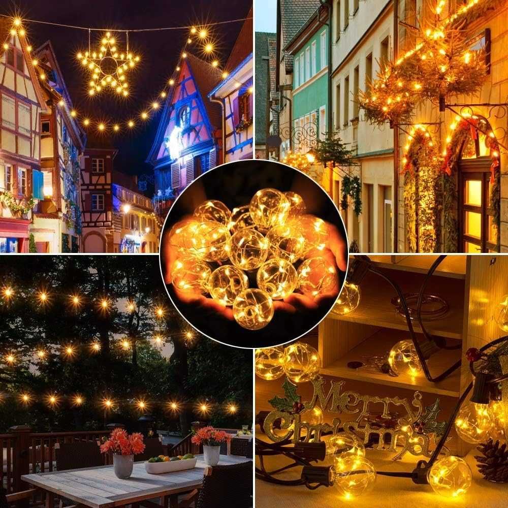 гірлянда з лампочок Quntis IP65 LED String Lights Outdoor 30 G40 E12