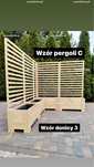 Donica z pergolą kwietnik płot zabudowa tarasu pergola ogrodzenie
