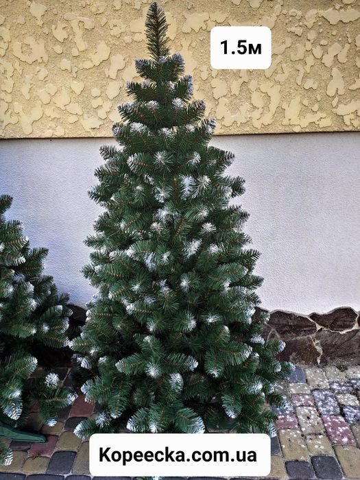 Искусственная елка Королева Европейская с белыми кончиками АКЦИЯ