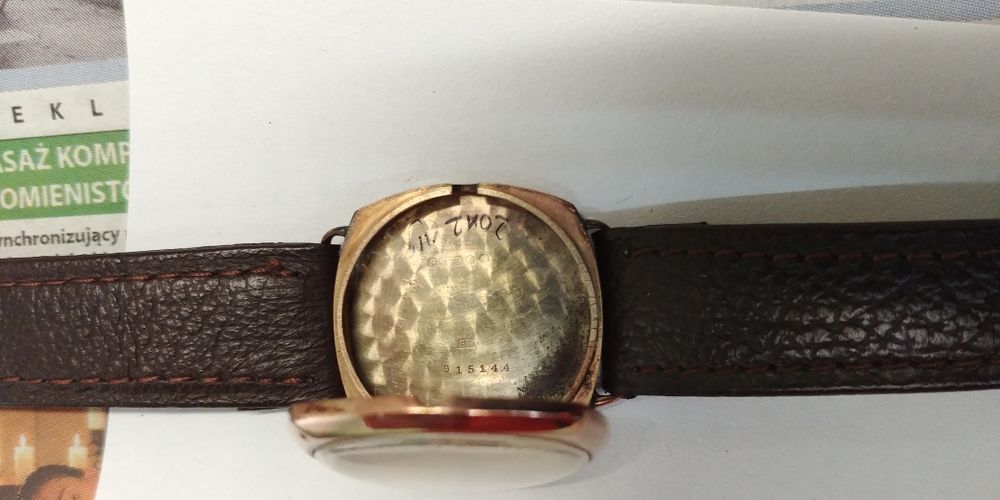 Złoty Rotary 9K Zenitn Omega Longines Oris Tissot Alpina Certina