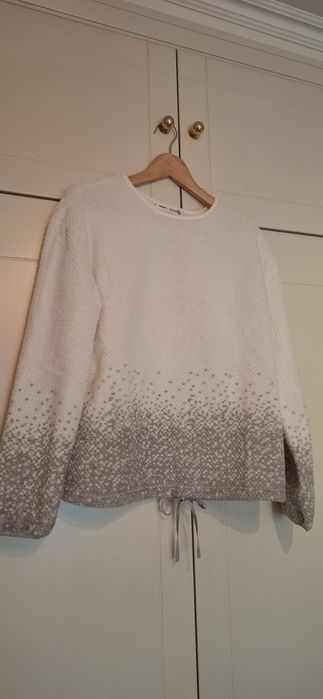 Pijama polar Senhora Tam S NOVO branco e cinza claro