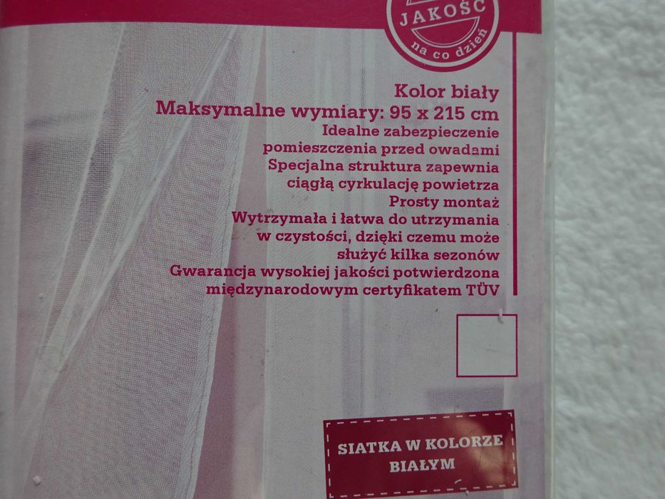 Siatka przeciw owadom na drzwi (95x215 cm)