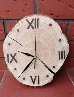 Drewniany zegar ścienny - ręcznie robiony - możliwość personalizacji