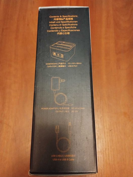 Док-станція клонувальн Fideco для двох HDD 2.5"/3.5" SATA/SSD USB 3.0