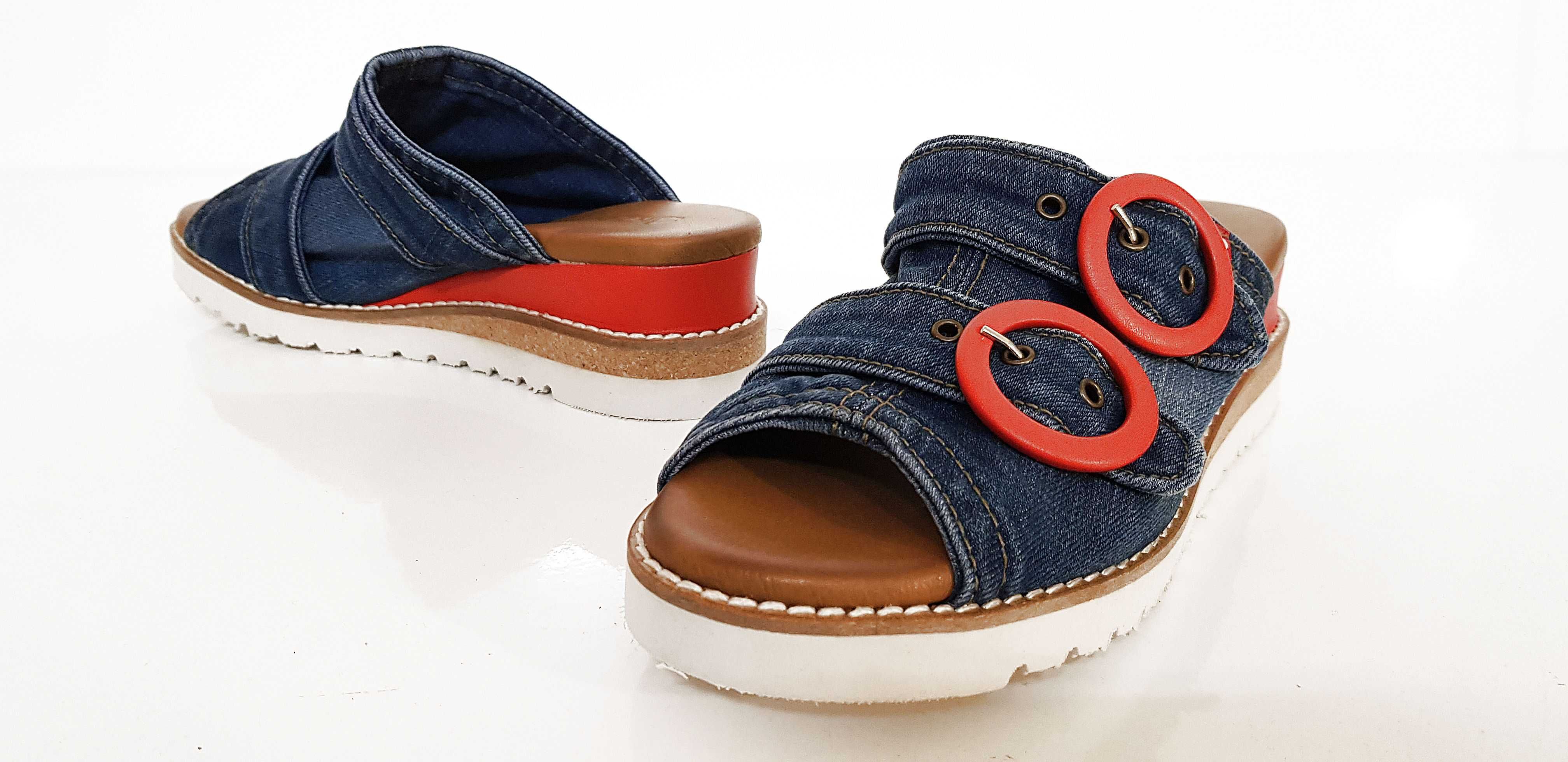 Klapki damskie ARTIKER 54C0202 platforma blue jeans r. 37,38,39,40,41