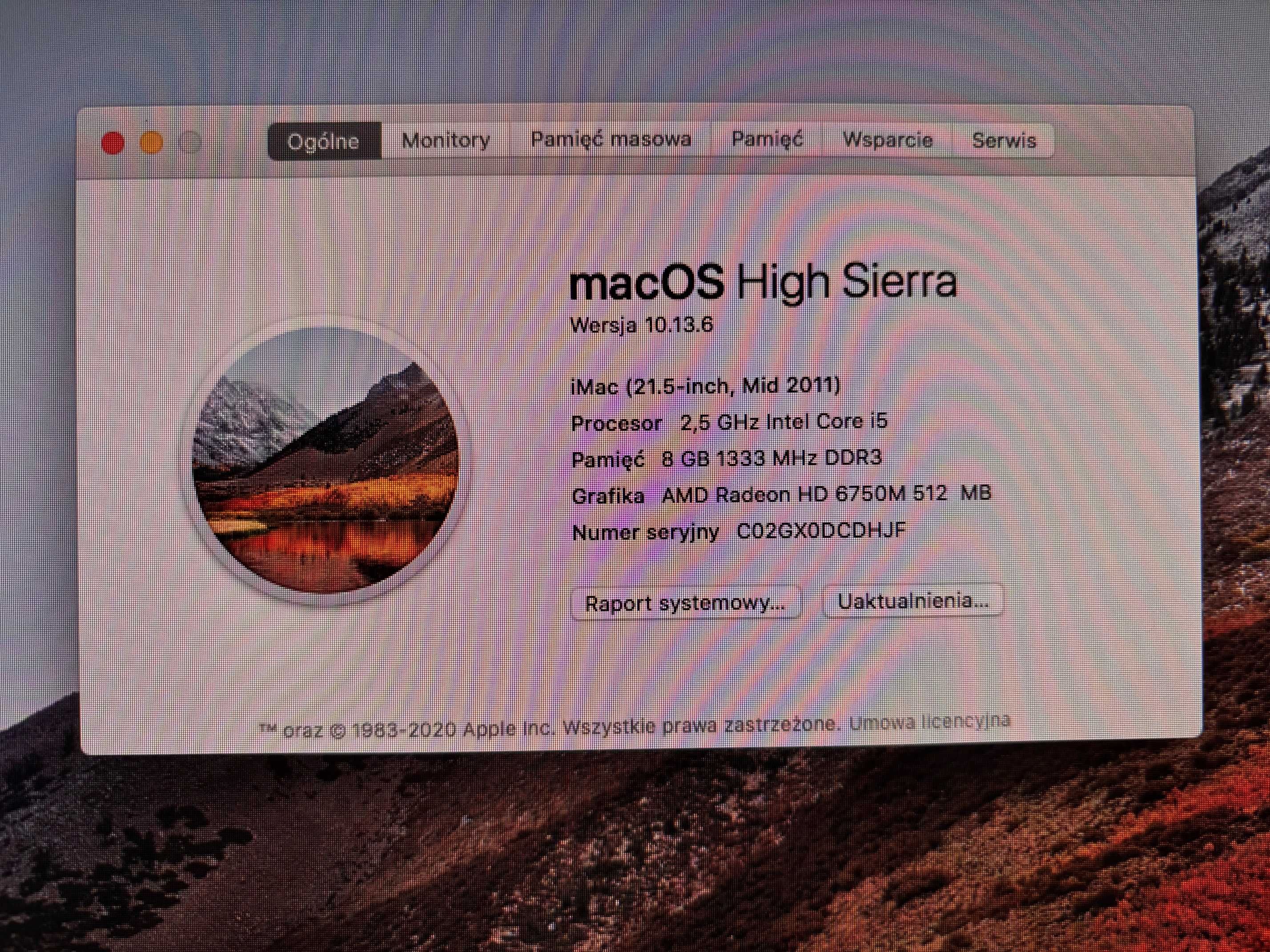 iMac 21.5-calowy, połowa 2011 r.