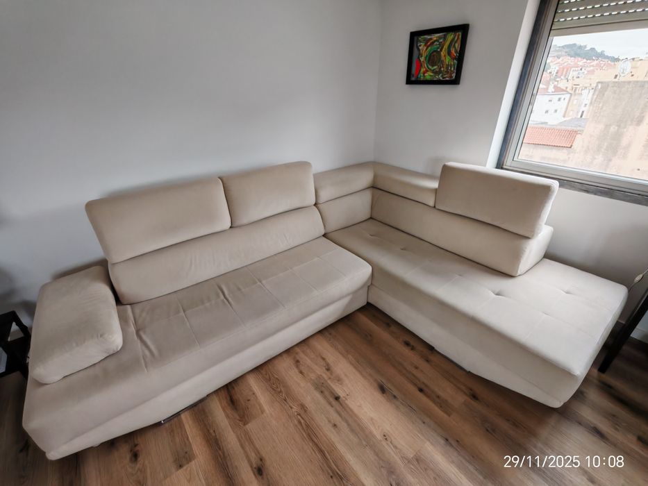 Sofá chaise-longue em muito bom estado