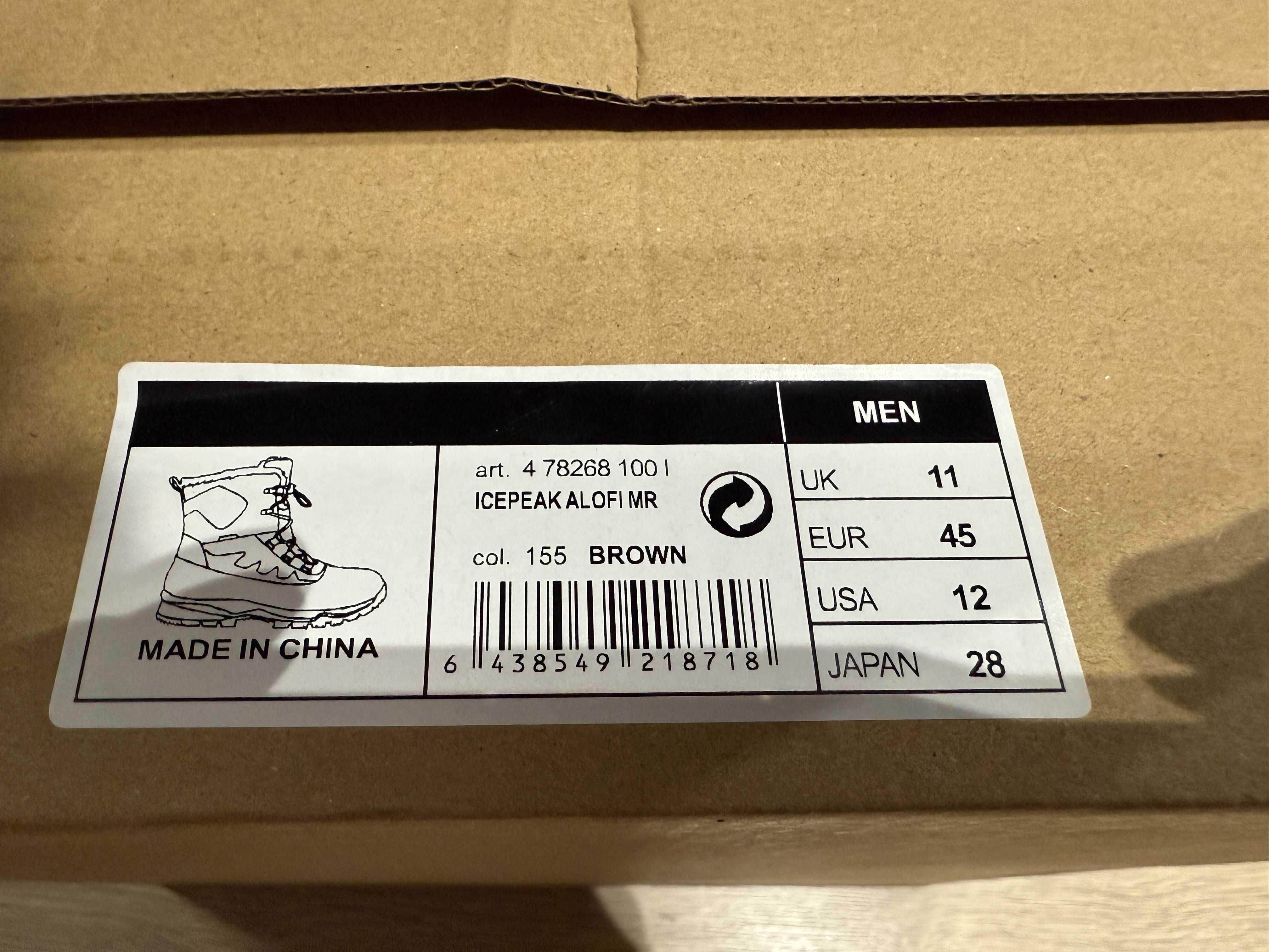 Nowe śniegowce  Icepeak

Alofi Mr  męskie rozmiar 45