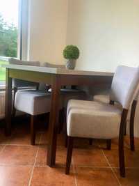Stół + 4  krzesła tapicerowane
