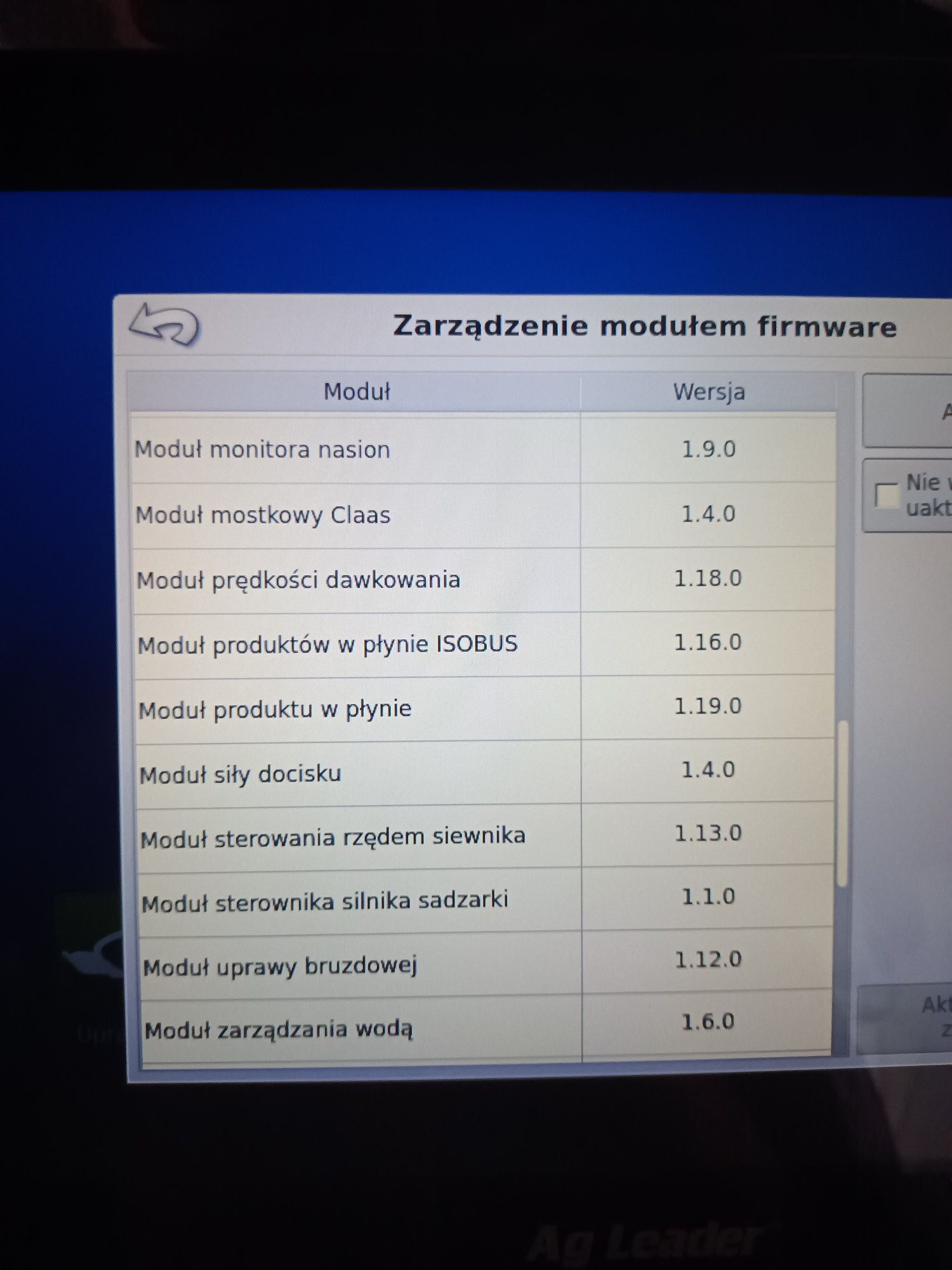 Nawigacja rolnicza AG leader, panel Incommand 1200, antena gps 6000