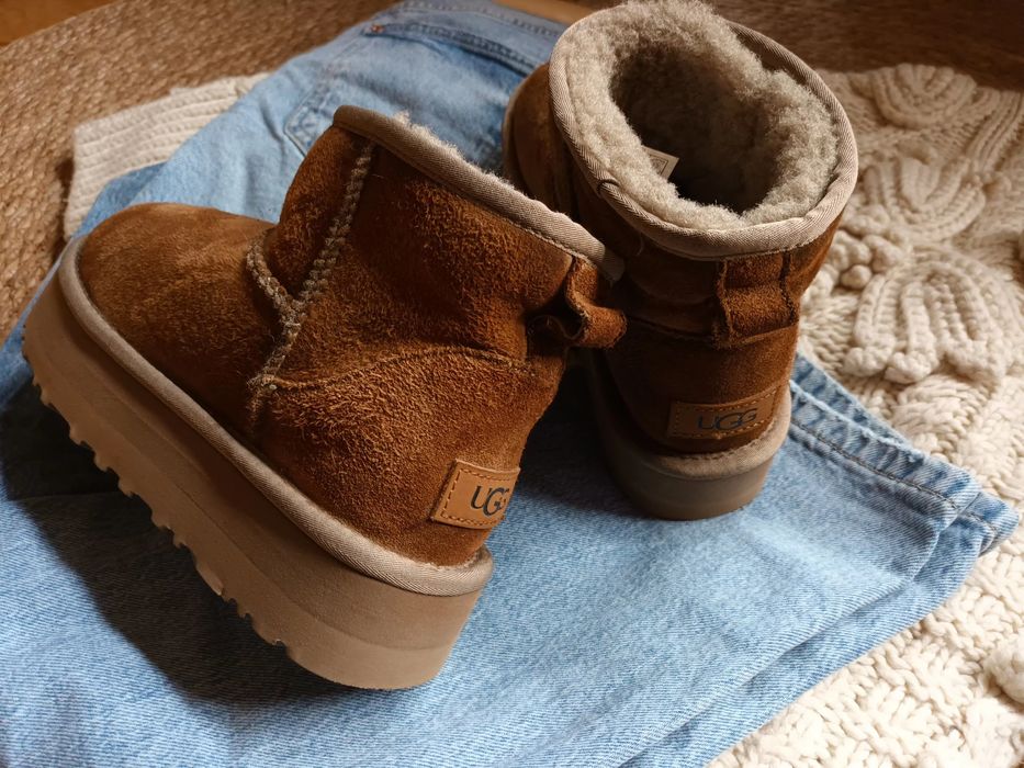 Śniegowce UGG Classic Mini Platforma Brązowe r.38 UK 5
