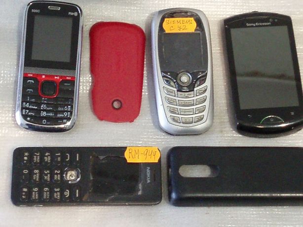 Donod 500 C; Nokia RM-944; Siemens C72; Sony Erikson WT19i