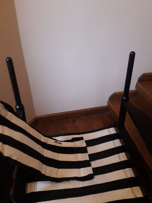 Krzesło reżyserskie, drewniane, składane