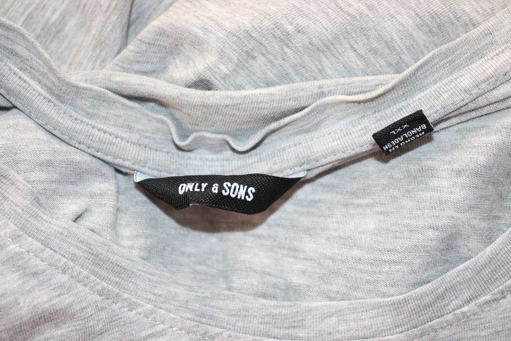 m3 Only&Sons męska bawełniana koszulka t-shirt szary XXL